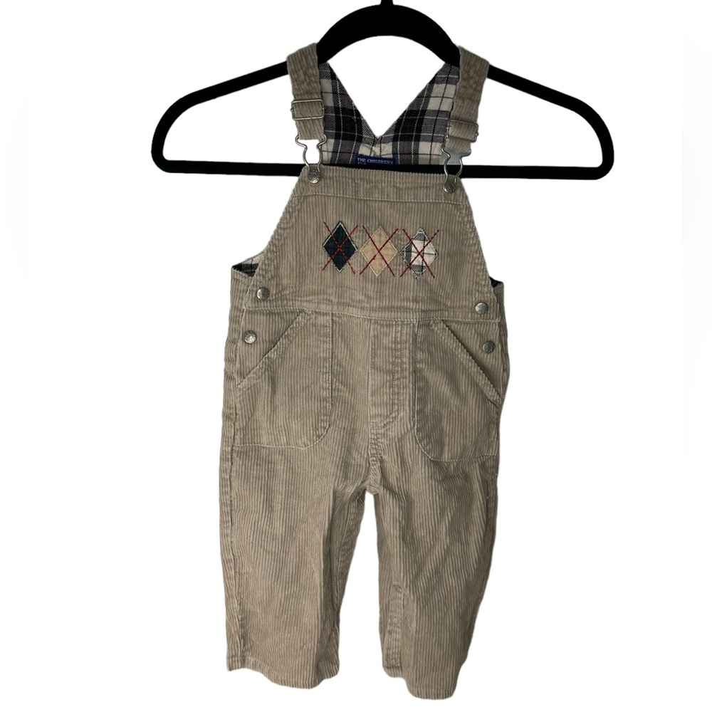 The Children’s Place tan Corduroy Bib Overalls 18 mo